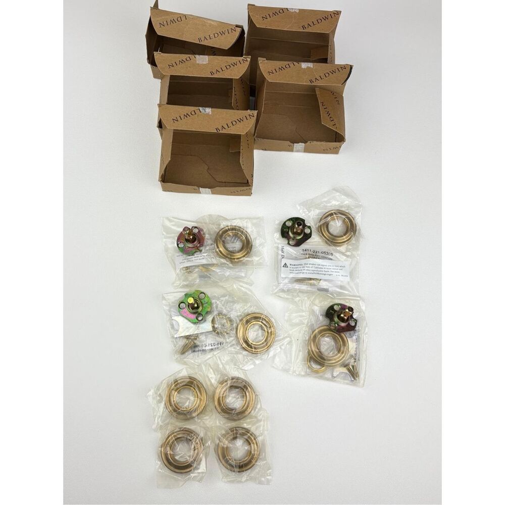 Lot of Baldwin Hardware Half Dummy Rosette 5002.031.IDM Non-Lacquered Brass M261